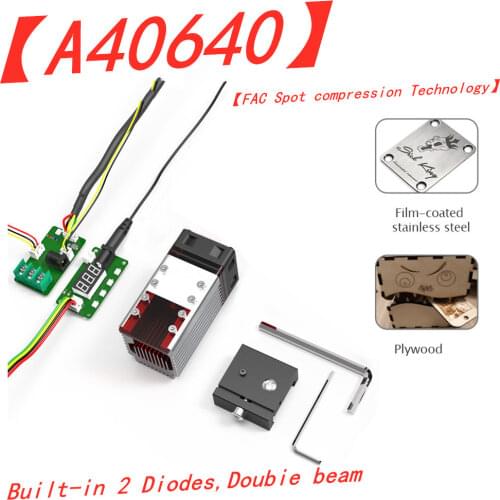 40W/80W laser module, built-in FAC, laser head, Adjustable focal length, cutting 5mm plywood by one pass, stainless steel egrav
