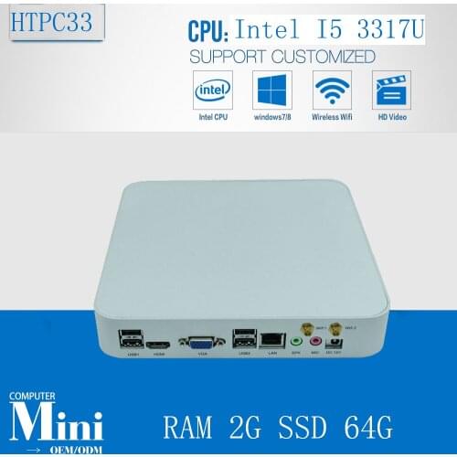 I5 3317u Level Mini PC DDR3 SSD Quad Core Mini Computer Desktop HTPC WIN7 8 10 Office Or Home With RAM 2G SSD 64G