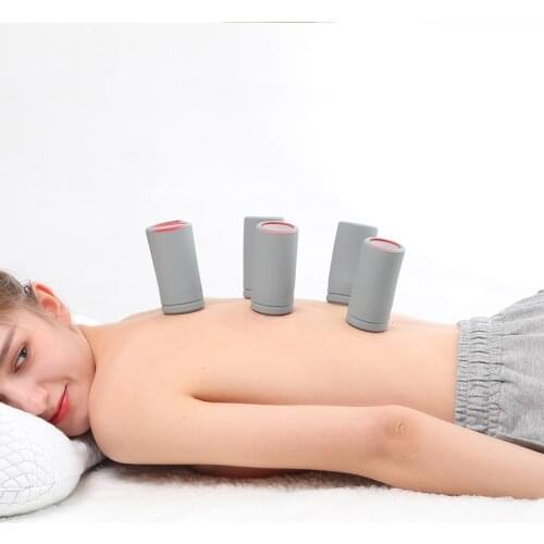 Medical Silicone electronic cupping device hand pump body point vibrating pulse electric mini massager