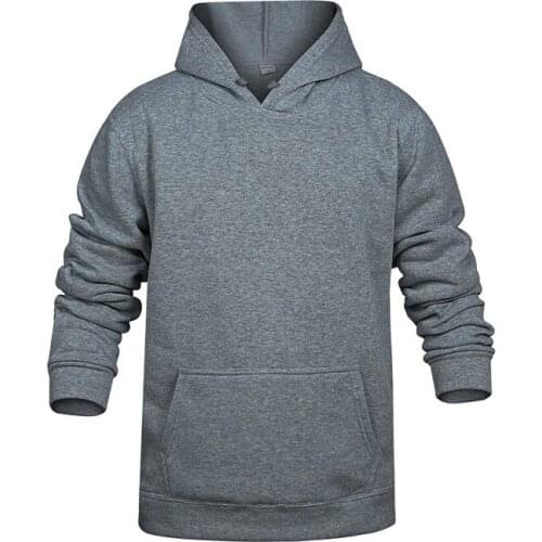 2021Spring and Autumn New Mens Sweater Casual Long-sleeved Solid Color Hooded Pullover Sweater Running Sports Fitness Clothes