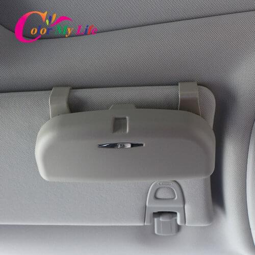 New Sun Visor Car Glasses Sunglasses Holder Case for Peugeot 206 207 208 301 307 308 407 408 508 2008 3008 4008 Accessories