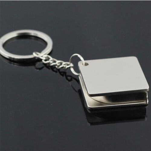 Portable full metal ruler tape measure multifunctional keychain key chains key chain key ring