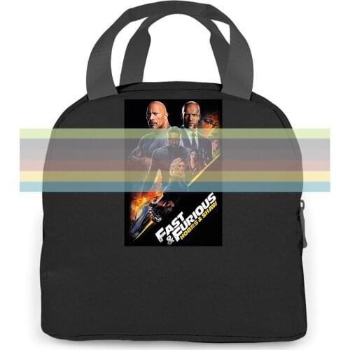 FAST FURIOUS Kids s X5 Movie Print Cult Hobbs Shaw Print women men Portable insulated lunch bag adult