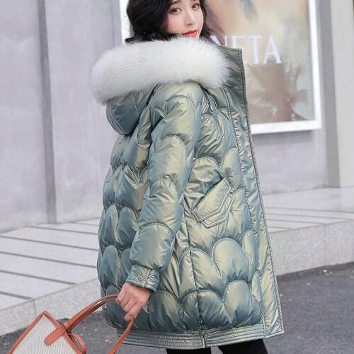 Down cotton-padded jacket in 2021 the new female in long winter cotton-padded clothes good paragraph oversize female
