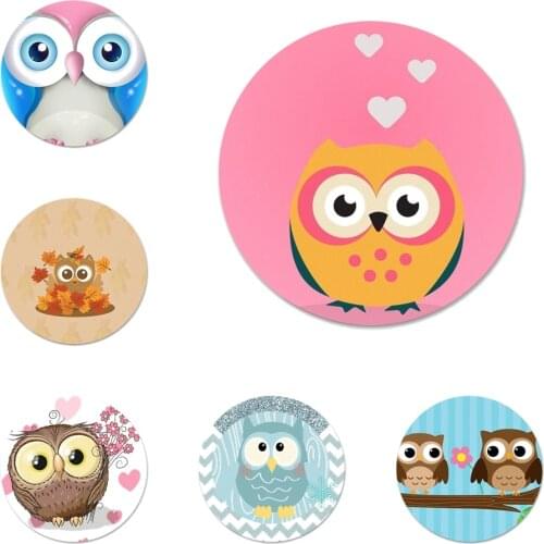 58mm Cute Owl Hearts Lover Christmas Badge Brooch Pin Accessories For Clothes Backpack Decoration gift