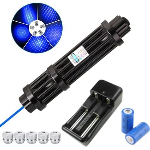 The most powerful blue laser high power laser flashlight 445nm 10000m adjustable focal length burning laser match/candle/cigar