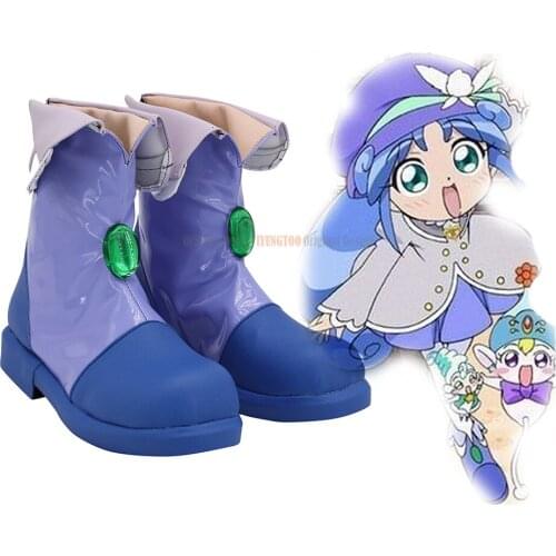 Fushigiboshi no Futagohime Princess Rein Cosplay Boots Blue Shoes Custom Made Any Size