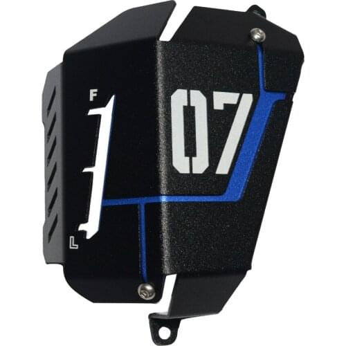 Blue Motorcycle Radiator Water Coolant Resevoir Tank Guard Cover For Yamaha MT-07 MT07 MT 07 FZ-07 FZ 07 FZ07 2013-2016