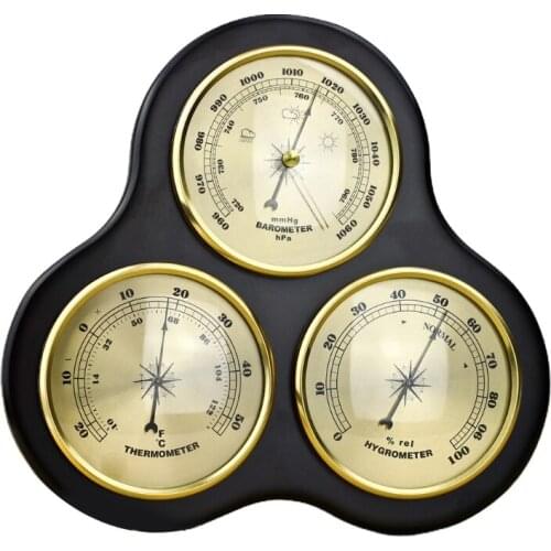 Traditional Weather Station, Barometer with Thermometer and Hygrometer No Battery No Battery Required Hanging Home Weath