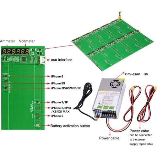 Battery Fast Charger Activation Board Plate Power Supply For iPhone XS Max / XSR/ XR/X/8P/8/7P/7/6P/6/5C/5
