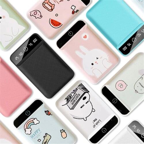 FLOVEME Mini Power Bank 4800mAh Cartoon LED Display External Battery For iPhone Xiaomi Mi PowerBank Portable Charger PoverBank