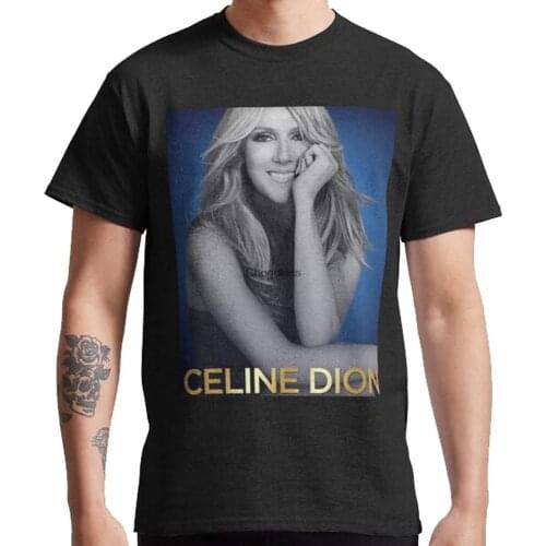 Céline Dion Vintage Shirt Mens Womens Cotton Tees Graphic Cute Clothes T Shirts Black