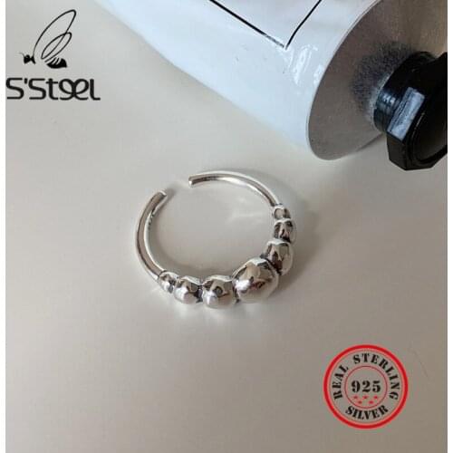 SSTEEL Vintage Ring For Women 925 Sterling Silver Party Irregular Stone Rings Personalized Accesorios Designer Fine Jewelry
