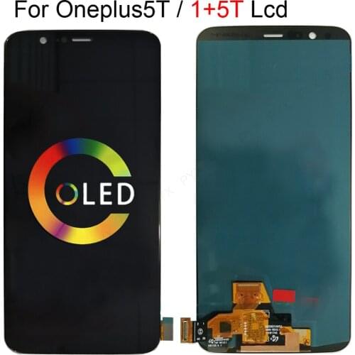 100% Tested OLED for Oneplus 5T A5010 LCD Display Touch Screen Digitizer Assembly 2160*1080 Frame