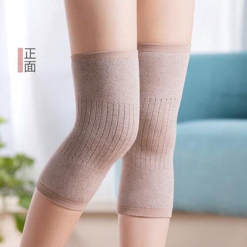 Winter Women Warm Knitted Kneepad Sports Soild Color Knee Protector Protective Elastic Cashmere Knitted Kneepad Kneelets