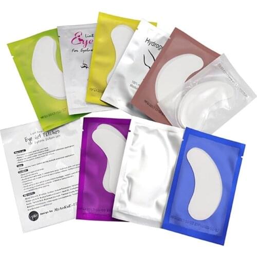 100 pairs eyelashes extension patches Disposable Eyelash Pad Gel Patch Grafting under eye Paper Sticker Wraps Makeup Tools