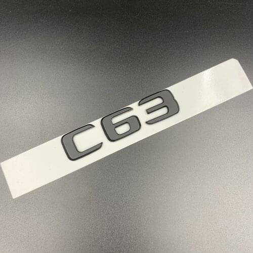 2018 3D Abs Matte Black for Mercedes Benz C E S Class C63 C43 C55 AMG E53 E43 E65S Trunk Emblem Badge Chrome Letters Emblems