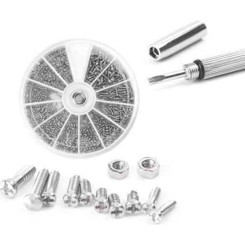 600Pcs 12 Types Mini Screw Nuts Repair Assemble Tool Watches Glassess Parts Multifunction Kit Screw Assemble Repair Fastener Set