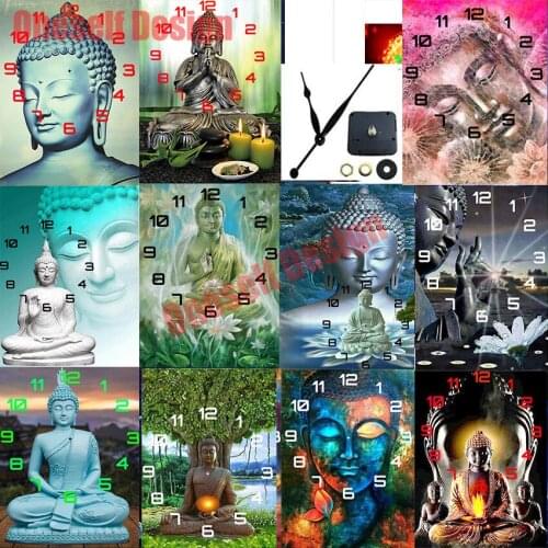 5d diamond mosaic sale clock Buddha 5d diamond painting full square/round magic Buddha clock diy diamond embroidery full set