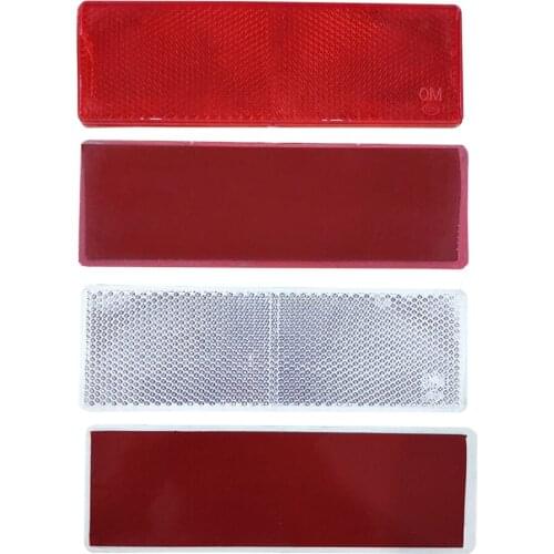 White Red Warning Reflective Safety Plate Tape Reflector Stickers For Car Truck