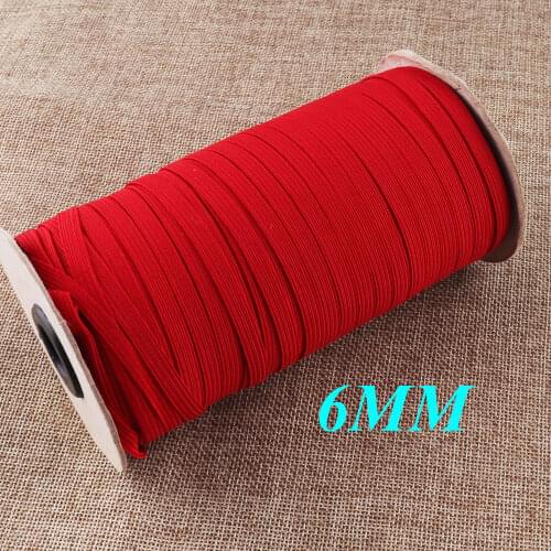 10M-20 M 6mm White Flat Elastic Cord band,Stretch Elastic Rope Trim Bracelet,Nylon Making clothes