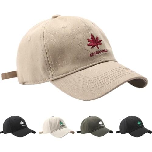 Men Leaves Embroidered Baseball Caps Women Snapback Adjust Hat Hip-Hop Trucker Unisex Seasons Outdoor Sport Cotton Sun Hat