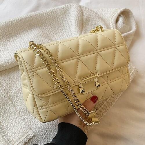 Designer Women Pu Leather Shoulder Bag High Quality Ladies Chain Crossbody Bags for Women Fashion Female Handbags Messenger Bags