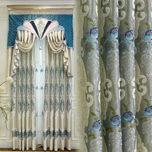 European super Luxury Curtains for Window new Styles for Living Room Elegant Drapes European Curtains Embroidered curtains