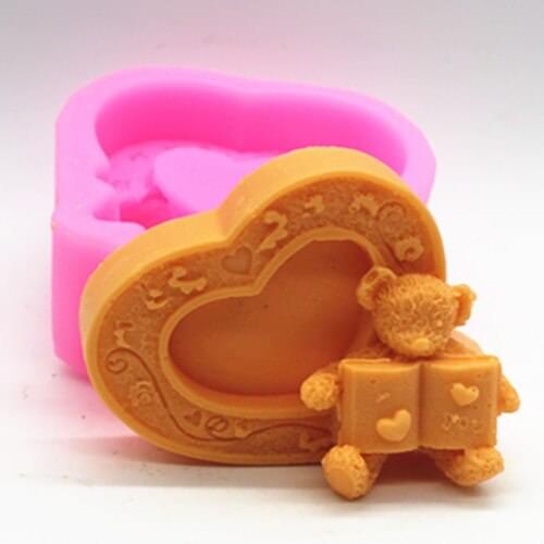C536 soap mold/handmade soap mold/silicone mold/soap die/silica gel soap die bear