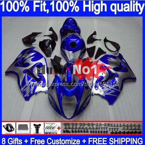 Injection For SUZUKI GSXR 1300 Hayabusa 2008 2013 2014 2015 2016 30MC.173 GSXR-1300 GSXR1300 08 13 14 15 16 Blue silver Fairing