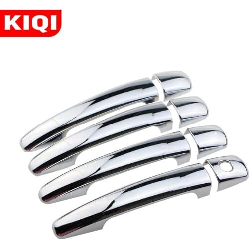 KIQI ABS Chrome Car Door Handle Protection Cover Trim for Peugeot 3008 2013 2014 2015 Accessories Doors Decoration Sticker