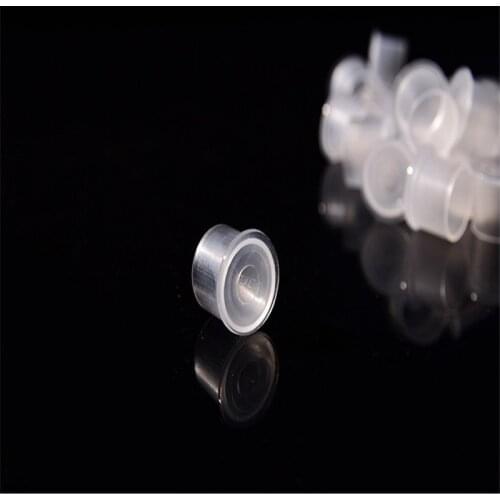 1000pcs Plastic Tattoo Ink Cups Caps 17mm 14mm 11mm Clear self standing Ink Caps Tattoo Pigment Cups Supply for ink