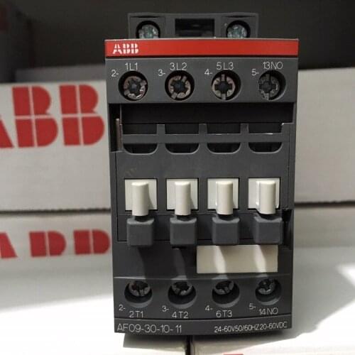ABB 3-ploe contactors AF series AC/DC 1NC or 1NO 50HZ/60HZ 24V~60V DC 20V-60V 9A 4kw AF09-30-10-11 AF09-30-01-11
