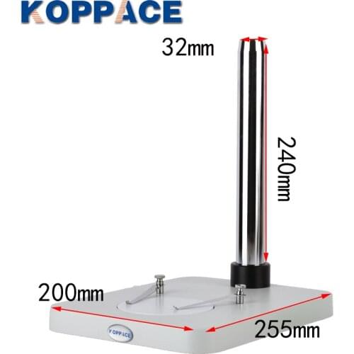 KOPPACE Stereo Microscope Bracket Column Length 240mm Diameter 32mm Base Plate Size 200x255mm