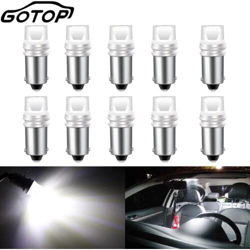 10pcs BA9S T4W LED Car light bulb 12V H6W LED For Car Rear Map light 3 Led 2835 SMD Auto Interior Dome Map Side Bulb DC12V 6000K