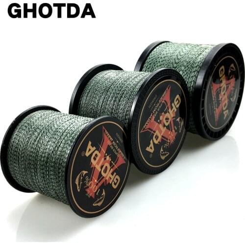 GHOTDA 100M 300M 500M 1000M Camouflage 8 Strands PE Braided Fishing Line Super Strong Multifilament Fishing Line Fishing Tackle