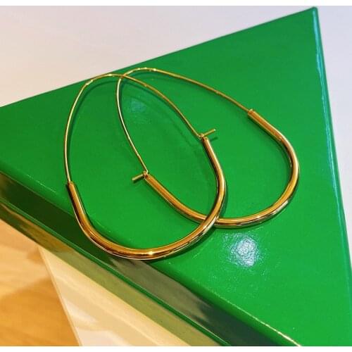 TIMRONLY Minimalist oversize circle hoop earring for women mejur korean fashion earrings delicate birthday gifts jewellery