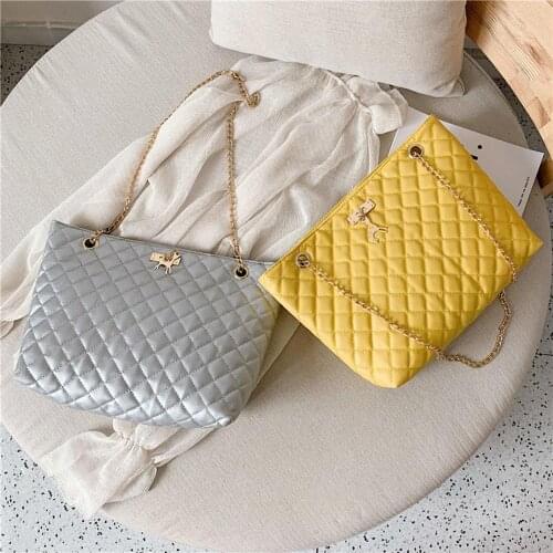 Fashion PU Leather Chain Bag Handbag Women Large Top-handle Bags Shoulder Totes Sac A Dos Bolsas Feminina Mujer Sac A Main 2021