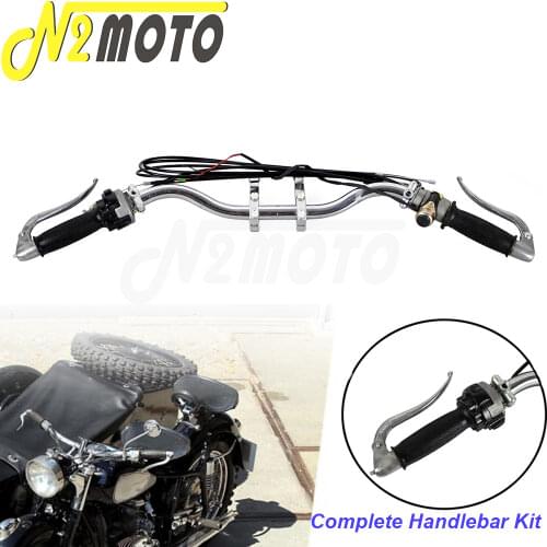 Motorcycle Handlebar Assembly Retro Handle Bar Lever Cable Grip Bar Mount Bracket For BMW R12 R75 R66 R71 K750 KS750 Ural