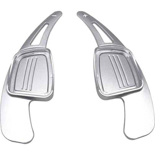 Set of 2 Shift Paddle Shifter Extension for Audi A4 A5 Q2 Q7 S3 S4 TT TTS 2016-2017, Silver