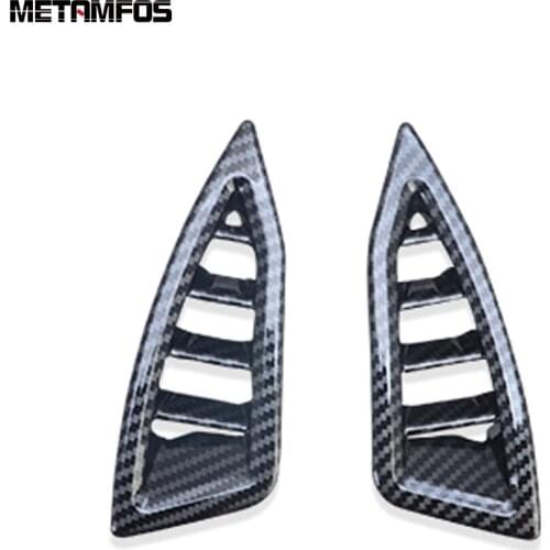 For Subaru Outback 2020 2021 2022 Carbon Fiber Front Air Condition Vent Outlet Cover Trim Molding Sticker Inner Car Accessories