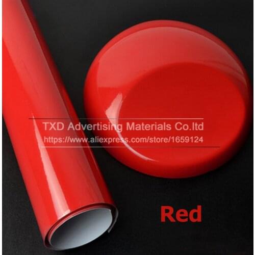 10/20/30/40/50/60x152CM Glossy red Vinyl Car Wrap Sticker Glossy Film Wrap Vinyl For HOOD Roof Red glossy car wrap film