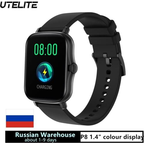UTELITE P8 Smart Watch Men Women Heart Rate IP67 Waterproof Full Touch HD Display Screen GTS Band for IPhone Huawei Xiaomi Phone