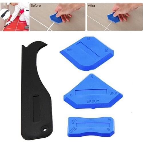 4 Pcs/Set Spatula Replaceable Hand Tool Plastic Glass Cement Scraper for Home