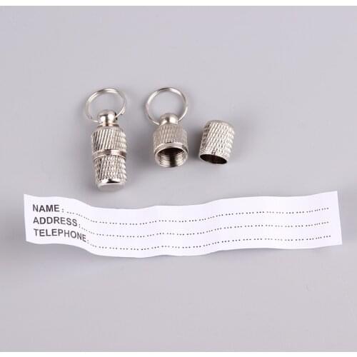 Dog Cat Storage Tube Anti Lost Address Label Pet Name Address ID Tags Mini Metal Collar Tube Necklace Pendants Pitbull Collars