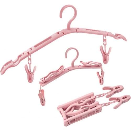 Clothes Hangers Folding Portable Plastic Space Saving Clothes Drying Rack for Travelling Clothes Hangers
