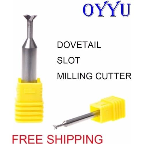 Tungsten steel dovetail knife 45 degree solid carbide dovetail milling cutter CNC machining center 3mm-20mm free shippi