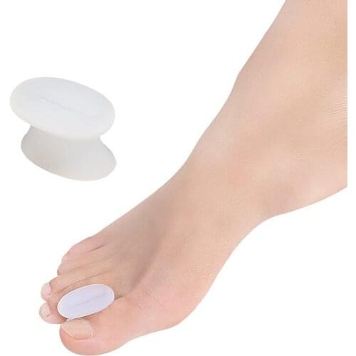 1Pair Gel Toe Separator Foot Care Tool Silicone Big Toe Bunion Straightener Valgus Hallux Bunion Protector Corrector Alignment