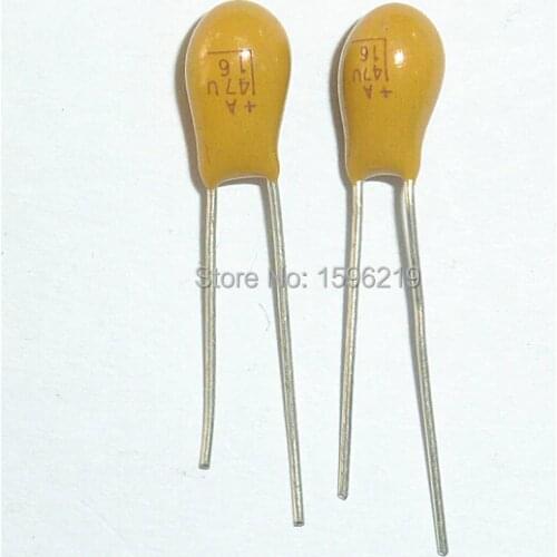 100pcs Tantalum capacitor 47uF 16V Brand New 16V47uF DIP Radial