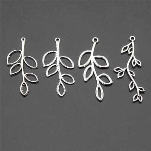 15pcs Branch Charms Antique Silver Color Branch Charms Pendants For Jewelry Tree Branch Charms For Jewelry Making